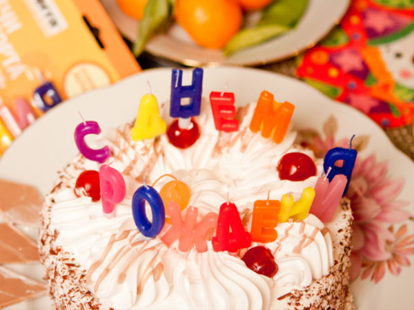 Свечи для торта "С днем рождения"